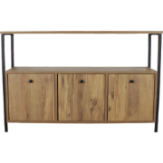 Buffet 3 deuren walnoot decor L120 cm - NERO