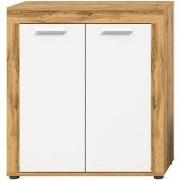 Eiken wit en wotan 2-deurs dressoir L80 cm - AOSTA
