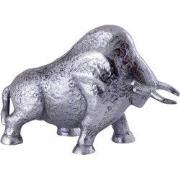 PTMD Decoratieve Standbeeld Ebeny - 23x9x12 cm - Aluminium - Zilver