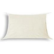 hanSe® Schaduwdoek Rechthoek Waterdoorlatend 2x4,5 m Zonnedoek Creme