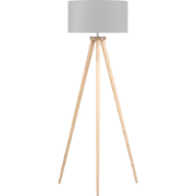 NITRA  - Staande lamp - Lichtgrijs - Eikenhout