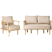 ASKER - Woonkamer set  - Zandbeige - Polyester