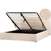 MOISSAC - Tweepersoonsbed - Beige - 180 x 200 cm - Polyester