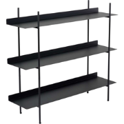 Rek met 3 rechthoekige metalen planken L120 cm - PIPER