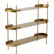 Rek met 3 afgeronde metalen planken L120 cm - BLAIR