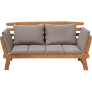 PORTICI  - Tuinbank - Taupe - Eucalyptushout