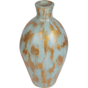 DIKAJA - Decoratieve vaas - Turquoise - Terracotta