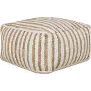 ALMATTI - Poef - Beige/Wit - Jute