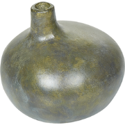 KLANG - Decoratieve vaas - Grijs/Goud - Terracotta