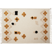 ADONI - Plaid - Lichtbeige - 130 x 180 cm - Katoen