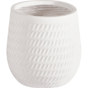 LIVADIA - Bloempot - Gebroken wit - 19 cm - Vezelklei