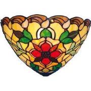 Lumilamp Wandlamp Tiffany Geel Rood Glas