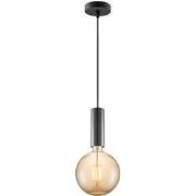Home sweet home hanglamp Saga zwart Globe g180 - amber