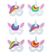 24 Stuks - Mix Unicorn - Eenhoorn Maskers van Foam - Traktatie - Uitde...