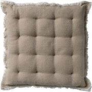 Dutch Decor BURTO - stoelkussen 40x40 cm - gewassen katoen - Pumice St...