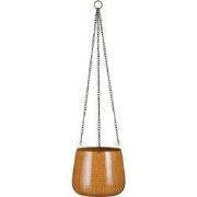 Mica Decorations Bloempot Benson - 19x19x16 cm - Ijzer - Bruin