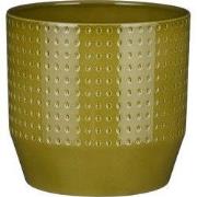 Mica Decorations Bloempot Nola - 19x19x18 cm - Keramiek - Groen