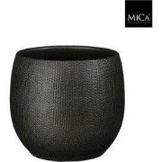 Mica Decorations Bloempot Porto - 17x17x17 cm - Terracotta - Metallic,...