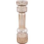 PTMD Kandelaar Fadri - 11x11x43 cm - Glas - Champagne