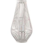 PTMD Lantaarn Lysia - 35x35x68 cm - Glas - Wit