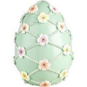 Clayre & Eef Decoratie Beeld Ei Groen Kunststof