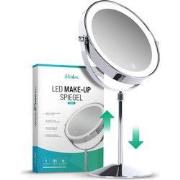 Make-Up Spiegel - Hoogte verstelbaar - Chrome - 1-10x Vergroting