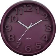 Wandklok Elevated Classic Numbers - Dark mauve - 5x33.5x33.5cm