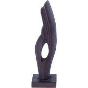 PTMD Deco Object Rodi - 10x10x37 cm - Hout - Bruin