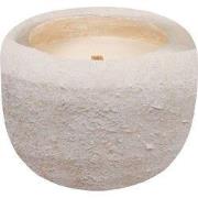 PTMD Kaars Gabor - 21x21x16 cm - Cement - Creme