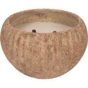 PTMD Kaars Yasmeene - 29x29x18 cm - Cement - Bruin