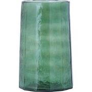 PTMD Windlicht Pernella - 17x17x27 cm - Glas - Groen