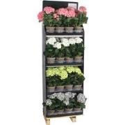 Mica Decorations Kunstplant Hydrangea - 60x40x145 cm - Polyester - Wit