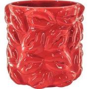 Pot - Kisses - Ceramics - Red - 17,5x17,5x17,5cm