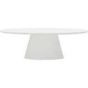 Eettafel Ovaal 200cm - Wit Eco Composiet - Acryl Coating - Cleo