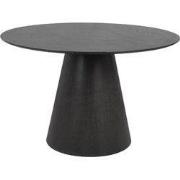 Eettafel Rond - Zwart - 120x120x75cm - 2-4 Personen - Fynn