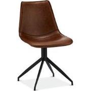 Eetkamerstoel Lichtbruin Kunstleer - Zithoogte 49cm - Isabel - Set van...