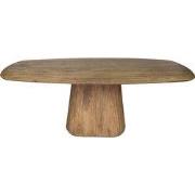Eettafel Naturel Mangohout Ovaal - 215x105x77cm - Wave