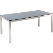 GROSSETO - Tuintafel - Zwart - 90 x 180 cm - Veiligheidsglas