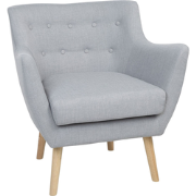 DRAMMEN - Fauteuil - Lichtgrijs - Polyester