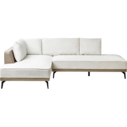 MYKEN - Modulaire bank - Gebroken wit - Rechts - Polyester/Kunstleer