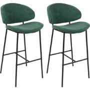 KIANA - Barkruk set van 2 - Donkergroen - Polyester