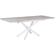 MOIRA  - Uitschuifbare eettafel - Wit - 90 x 160/200 cm - MDF