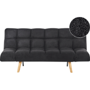 INGARO - Slaapbank - Zwart - Bouclé