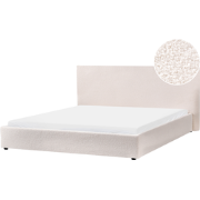 LAVAUR - Tweepersoonsbed - Off-white - 180 x 200 cm - Bouclé