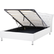 METZ  - Tweepersoonsbed - Wit - 140 x 200 cm - Kunstleer