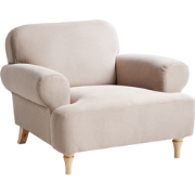 KIBERG - Fauteuil - Taupe - Polyester