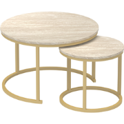 Set van 2 nestende ronde salontafels - L70 cm