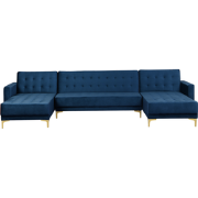 ABERDEEN - Bank U-vormig - Marineblauw - Universeel - Fluweel