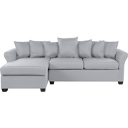 VIKNA - Hoekbank - Lichtgrijs - Rechterzijde - 250 cm - Polyester