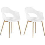 UTICA - Eetkamerstoel - Wit - Synthetisch materiaal